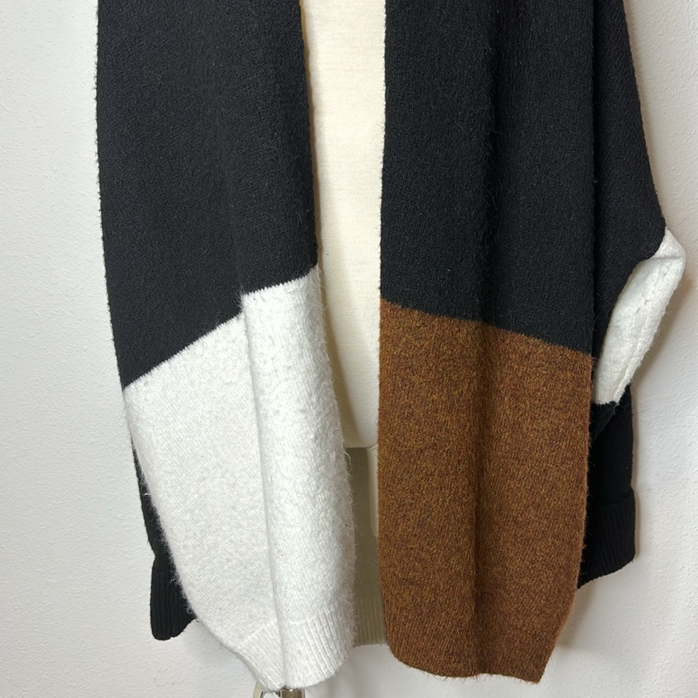 Entro Size Small Color-Block Oversized Open Cardi… - image 3